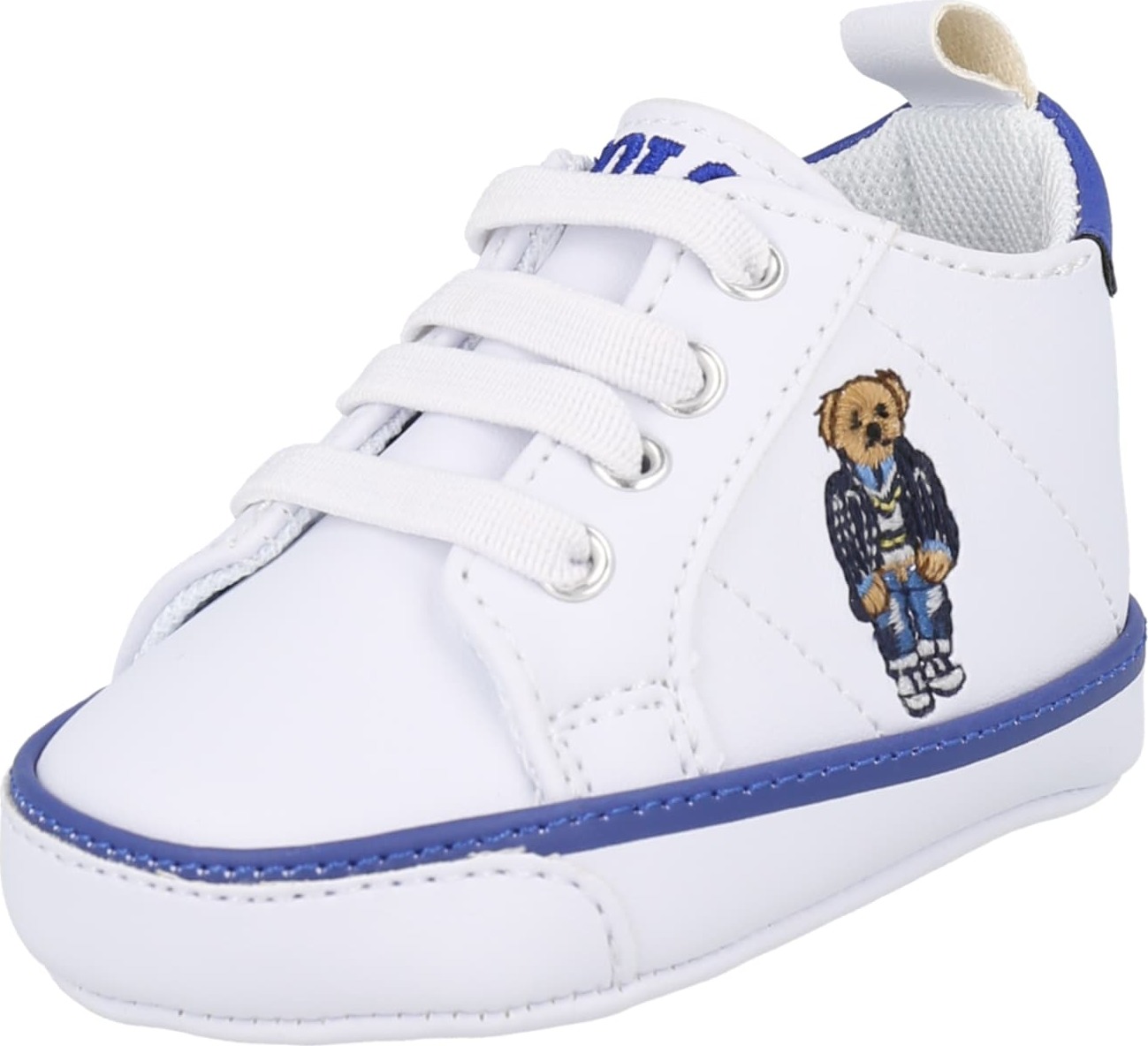 Polo Ralph Lauren Tenisky 'QUILTON' bílá / modrá / světle hnědá / šedá