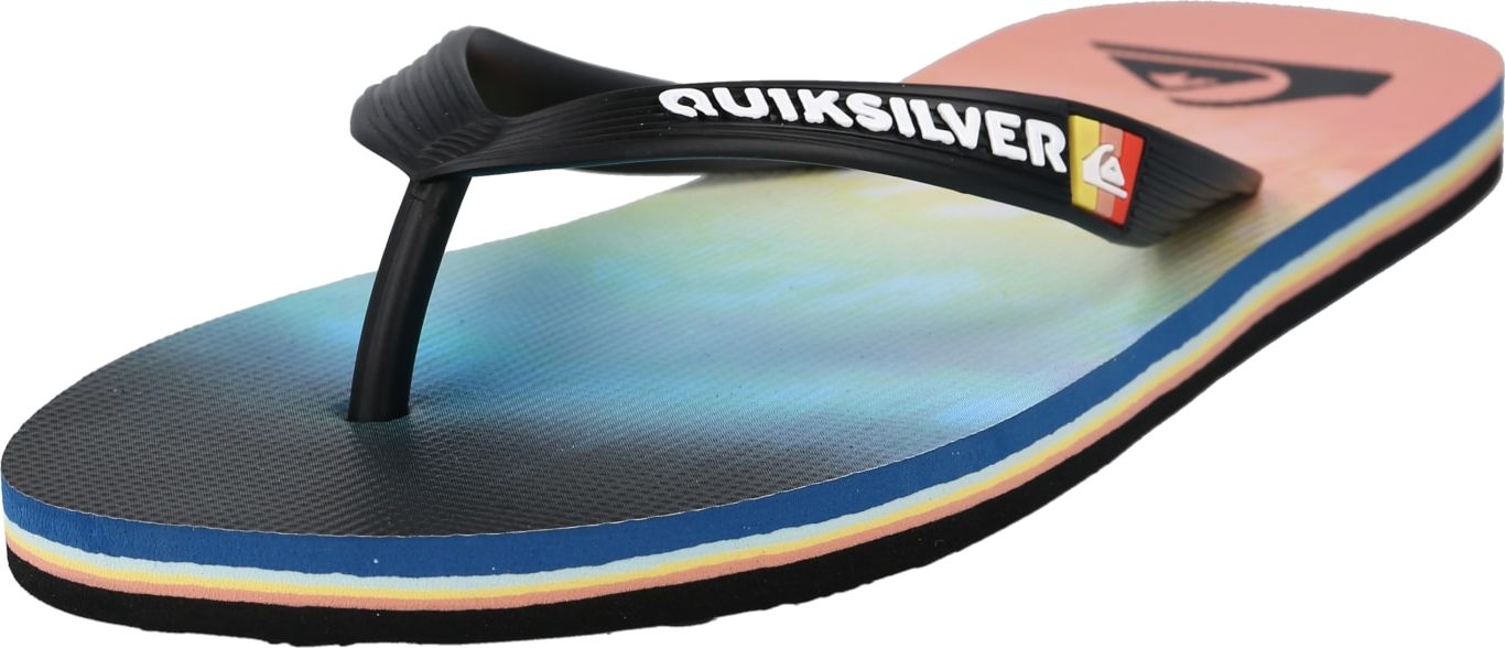 QUIKSILVER Žabky 'MOLOKAI' námořnická modř / bílá / růžová / světlemodrá / světle zelená