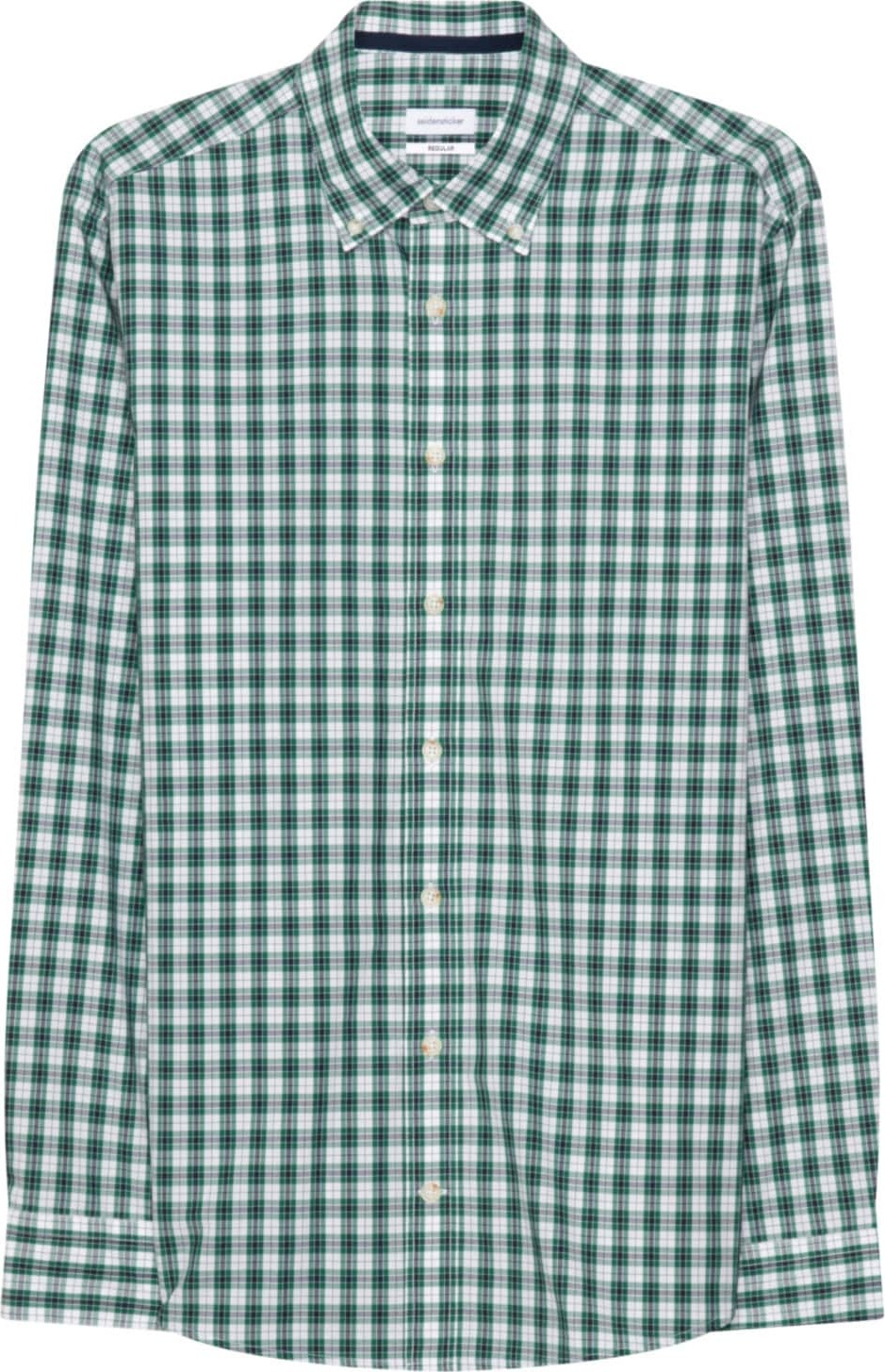 SEIDENSTICKER Košile 'Schwarze Rose' zelená / námořnická modř / bílá