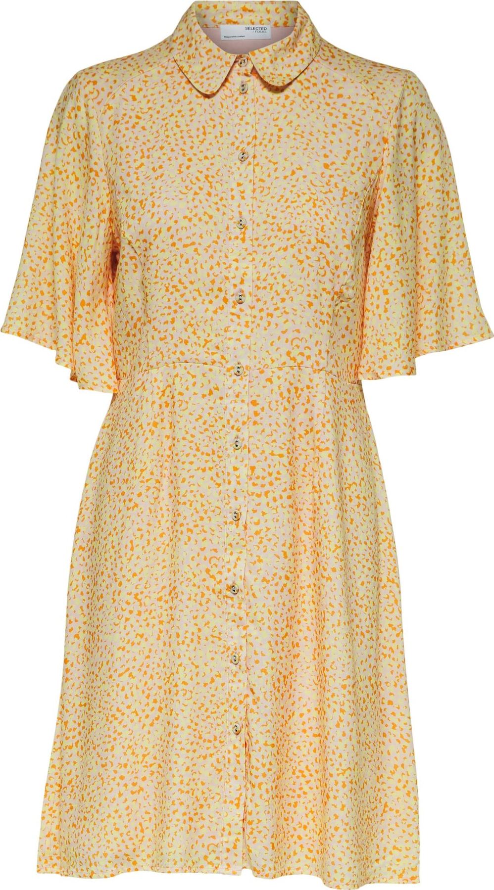SELECTED FEMME Košilové šaty 'Jalina' pastelová fialová / limone / oranžová