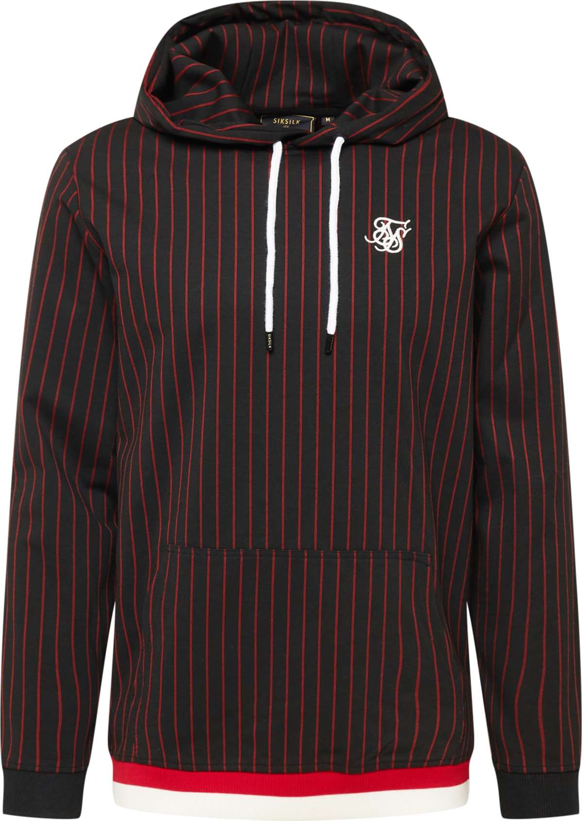 SikSilk Mikina černá / červená / bílá