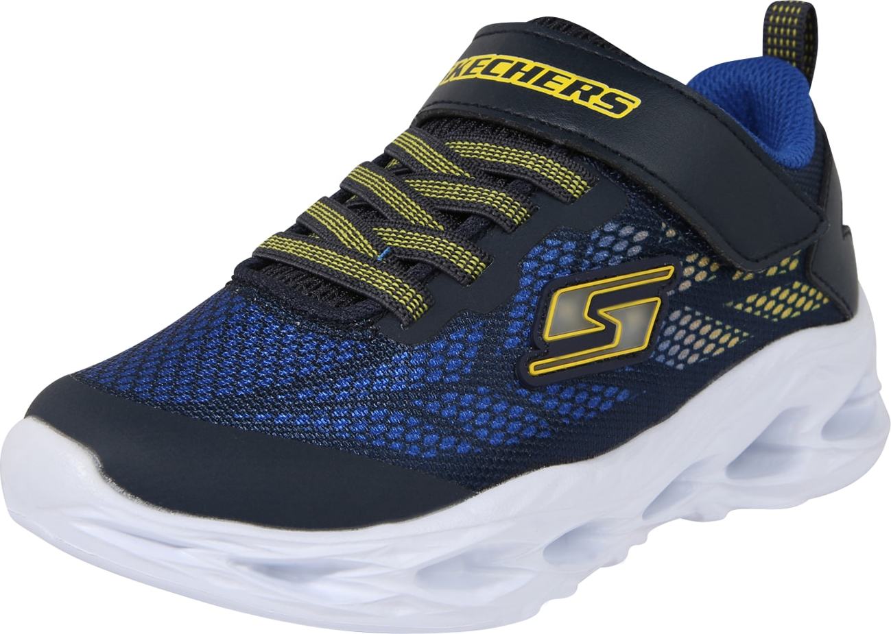 SKECHERS Tenisky námořnická modř / modrá / žlutá / průhledná