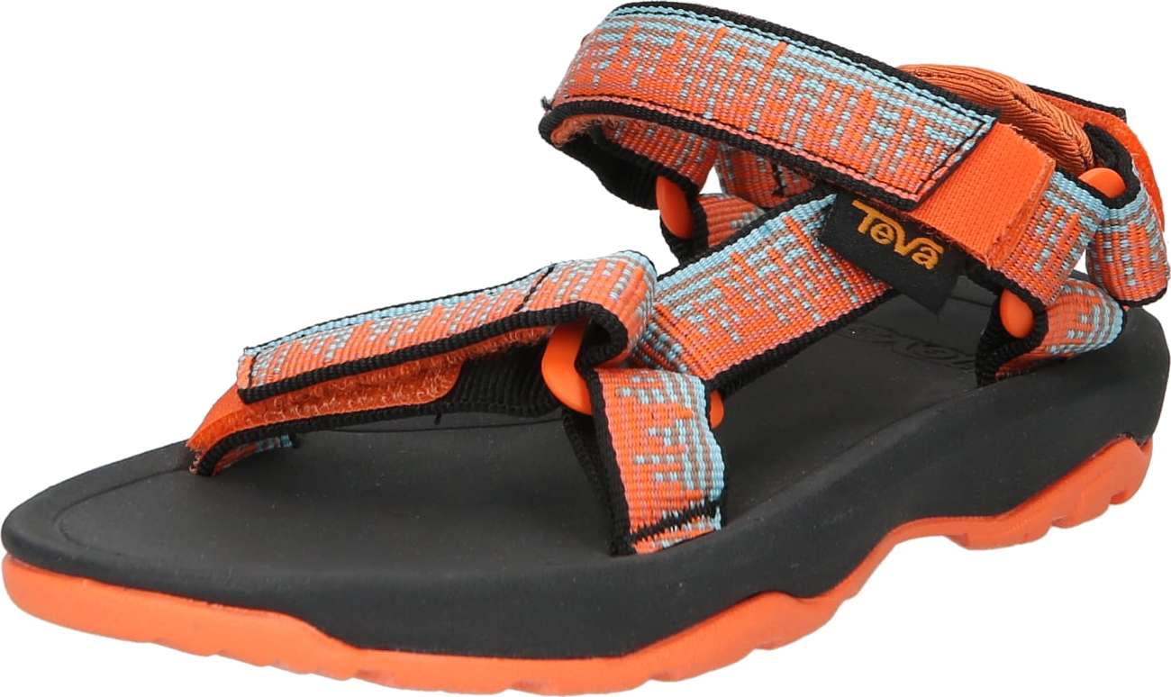 TEVA Sandály korálová / světlemodrá / černá
