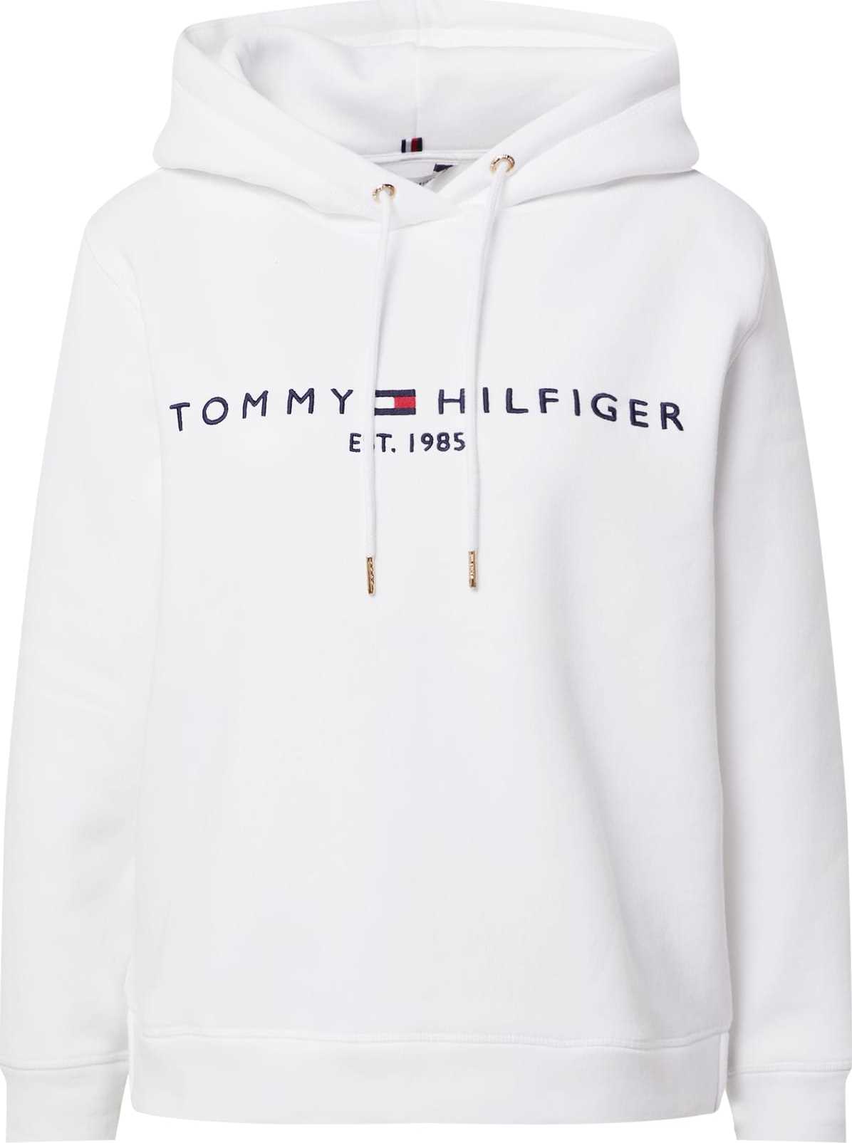 TOMMY HILFIGER Mikina bílá / námořnická modř / červená