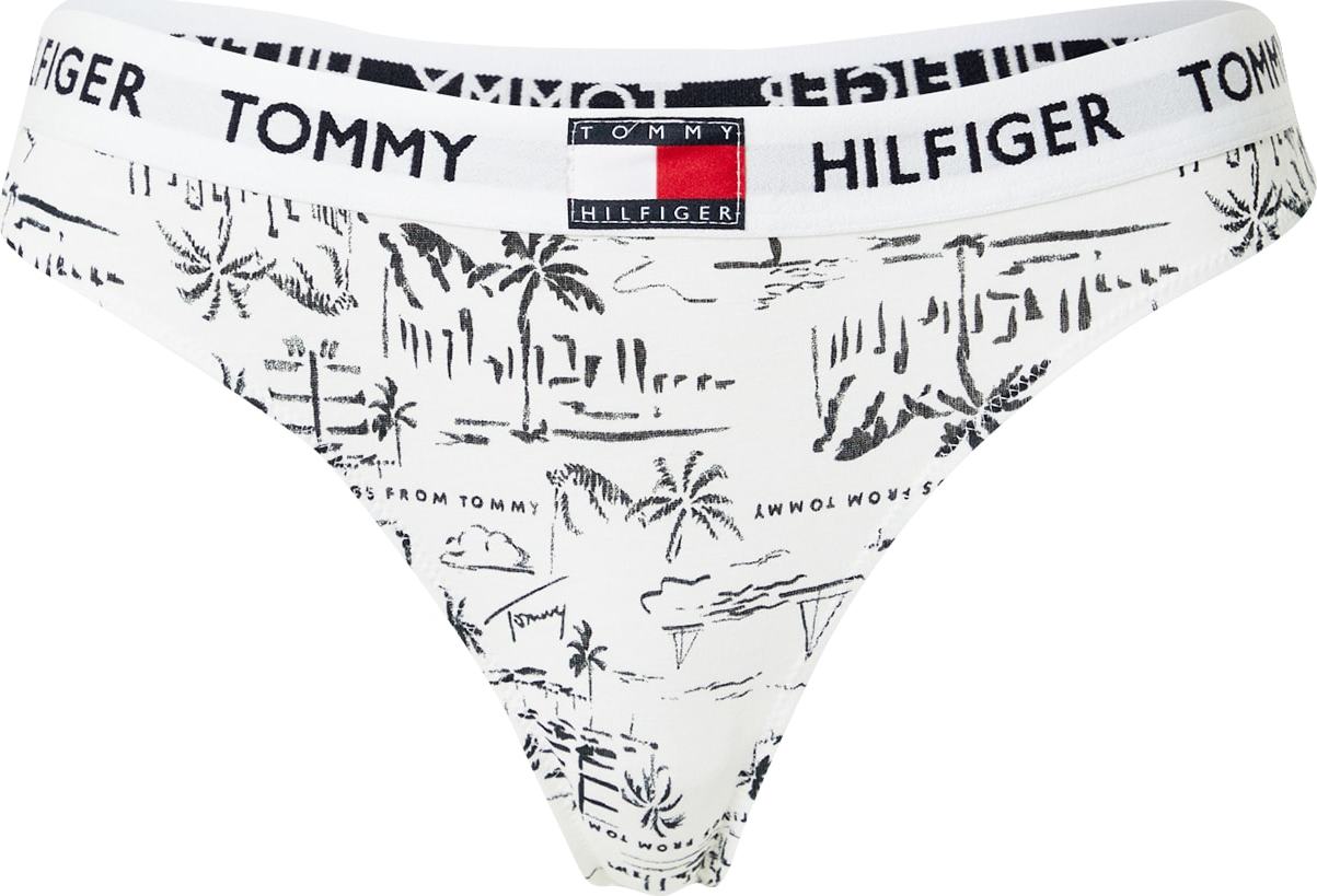 TOMMY HILFIGER Tanga noční modrá / bílá / červená