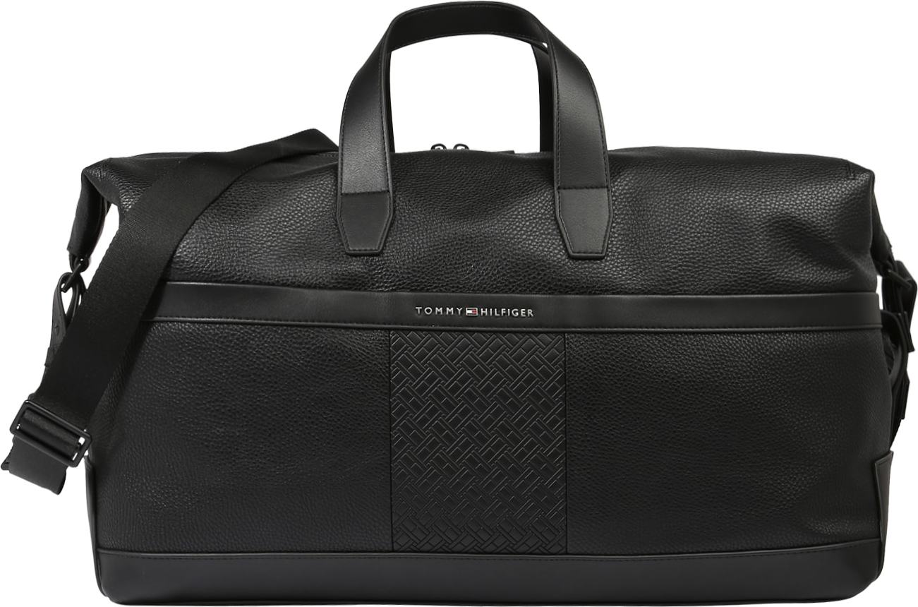 TOMMY HILFIGER Taška Weekender černá / stříbrná