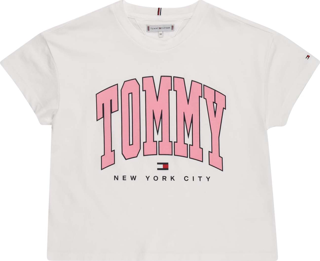 TOMMY HILFIGER Tričko bílá / červená / světle růžová / námořnická modř