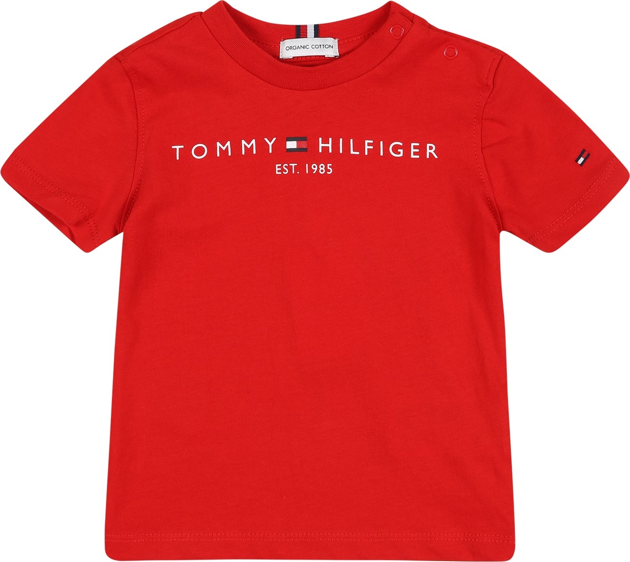 TOMMY HILFIGER Tričko červená / bílá / námořnická modř