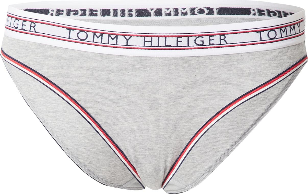 TOMMY HILFIGER Kalhotky šedá / bílá / marine modrá / ohnivá červená
