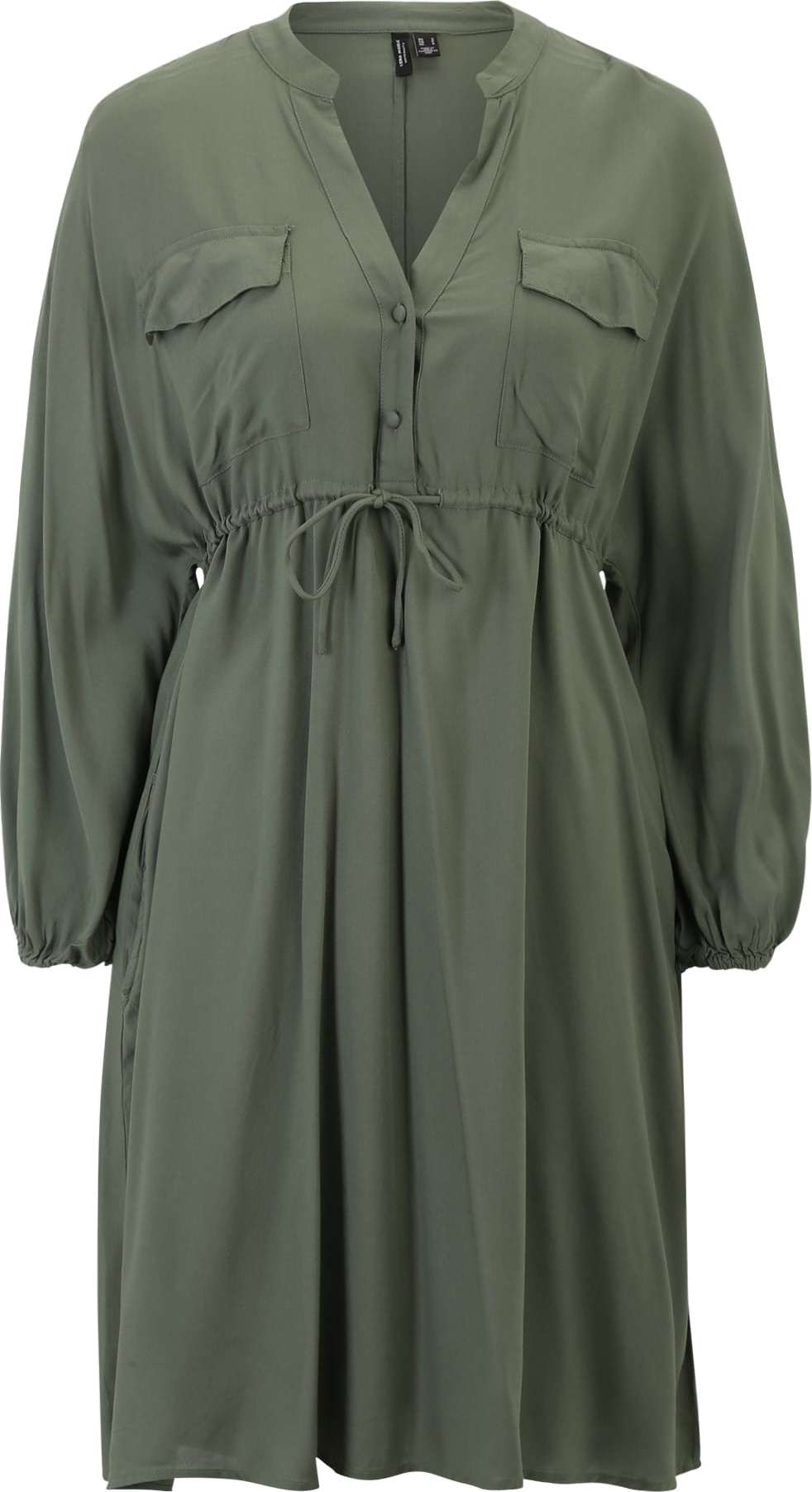 Vero Moda Maternity Košilové šaty 'HENNA' olivová