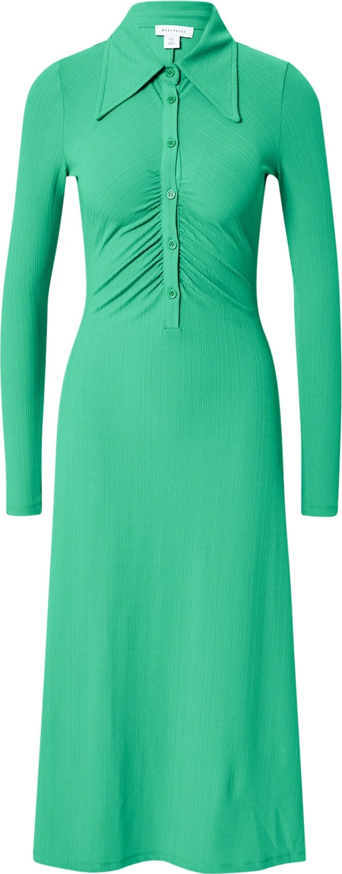 Warehouse Košilové šaty trávově zelená