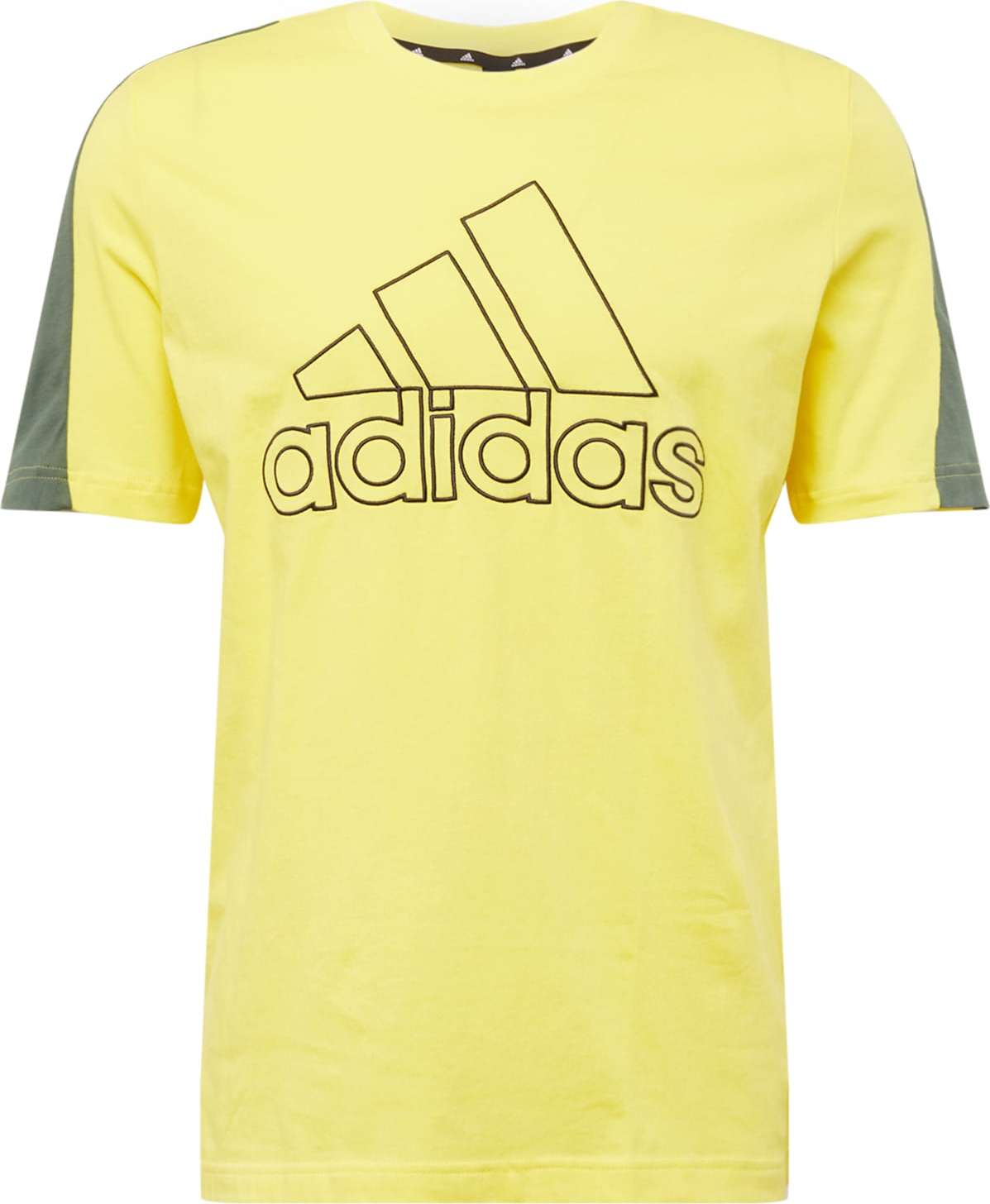 ADIDAS PERFORMANCE Funkční tričko žlutá / khaki / černá