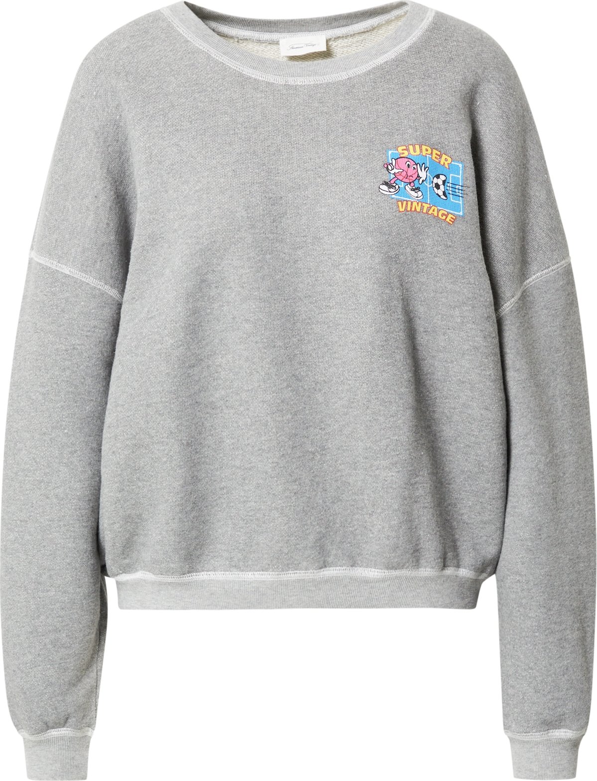 AMERICAN VINTAGE Mikina šedá / žlutá / červená / světlemodrá / černá