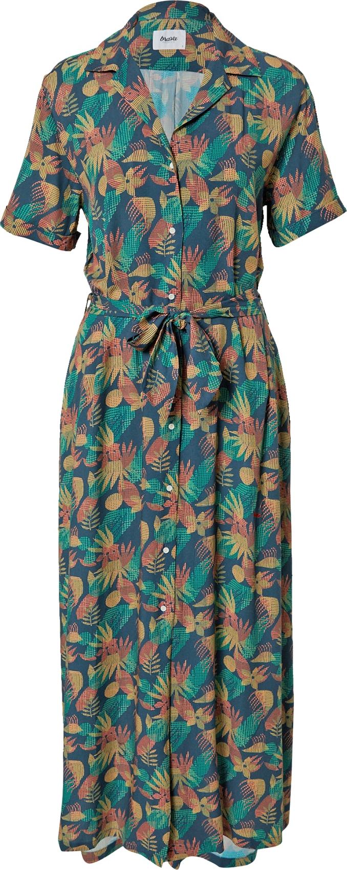 Brava Fabrics Košilové šaty 'Vichy' námořnická modř / tyrkysová / žlutá / červená