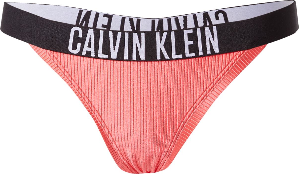 Calvin Klein Swimwear Spodní díl plavek 'Intense Power' bílá / černá / korálová