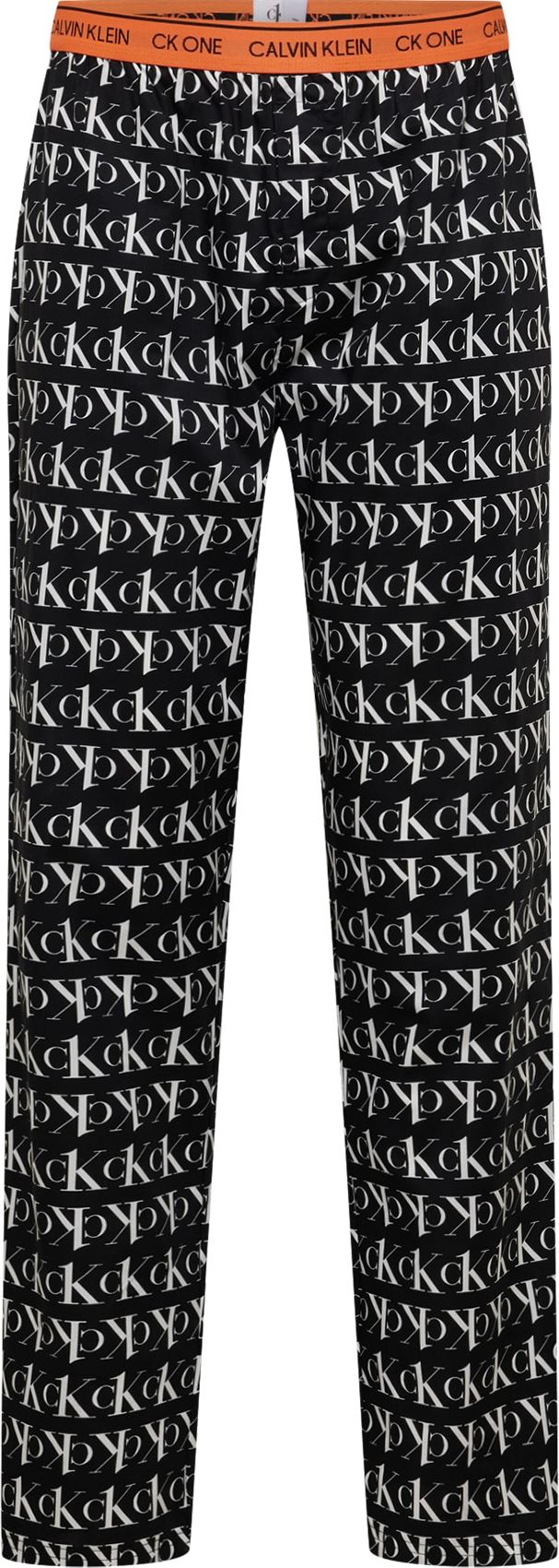 Calvin Klein Underwear Pyžamové kalhoty černá / bílá / oranžová