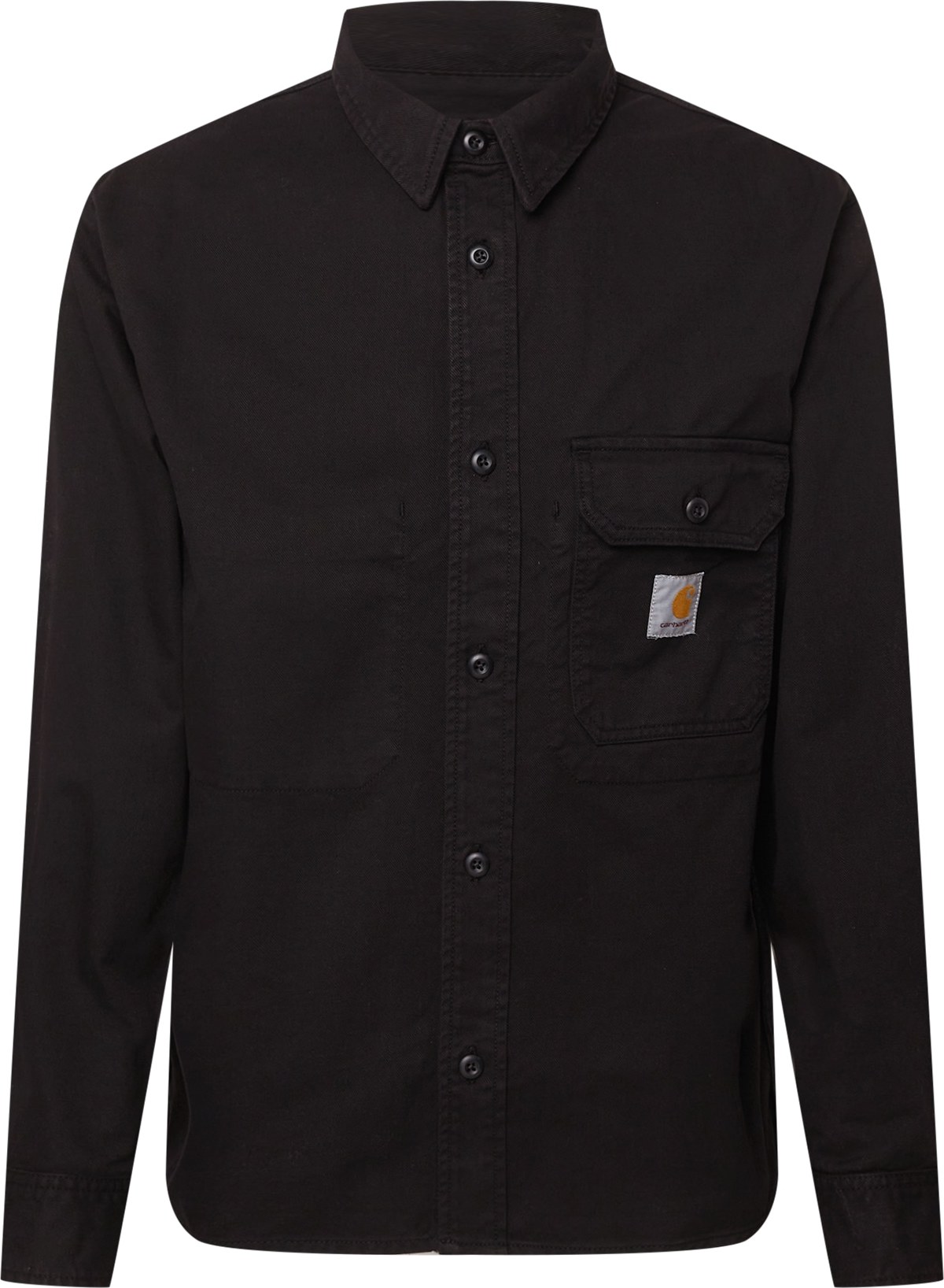 Carhartt WIP Košile 'Reno' černá / bílá / oranžová