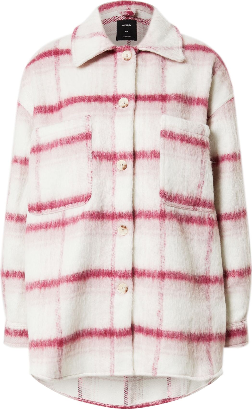 Cotton On Přechodná bunda bílá / pitaya / růžová