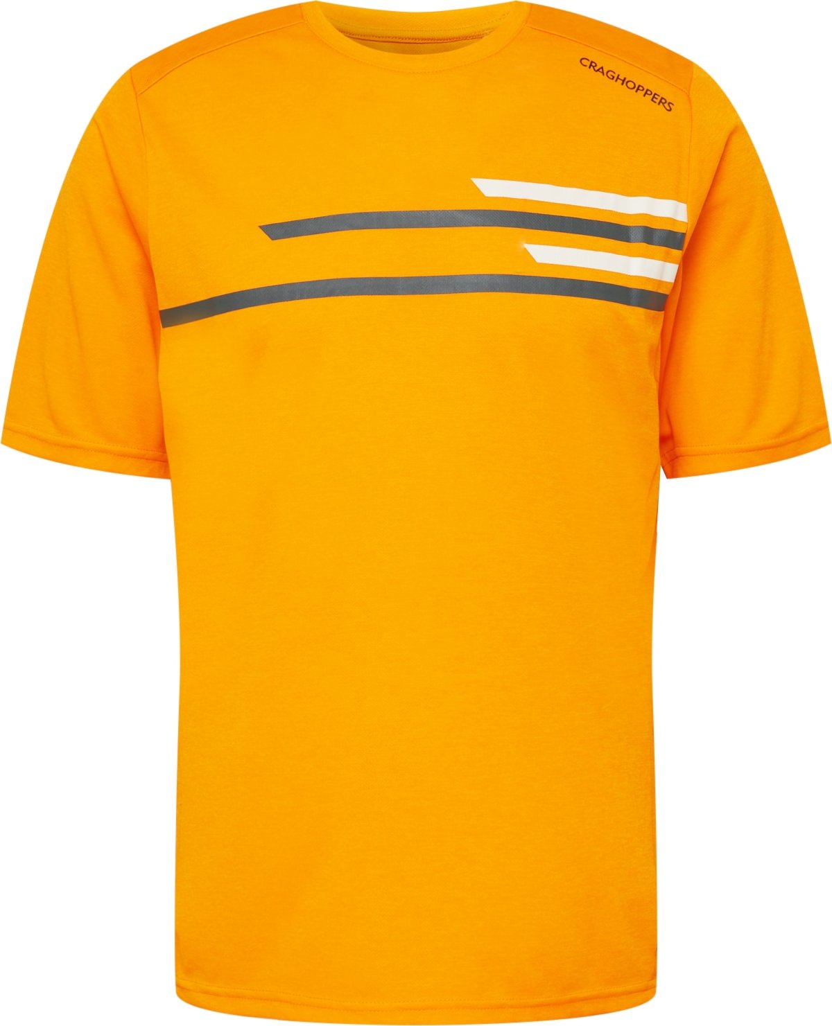 CRAGHOPPERS Funkční tričko jasně oranžová / bílá / tmavě šedá