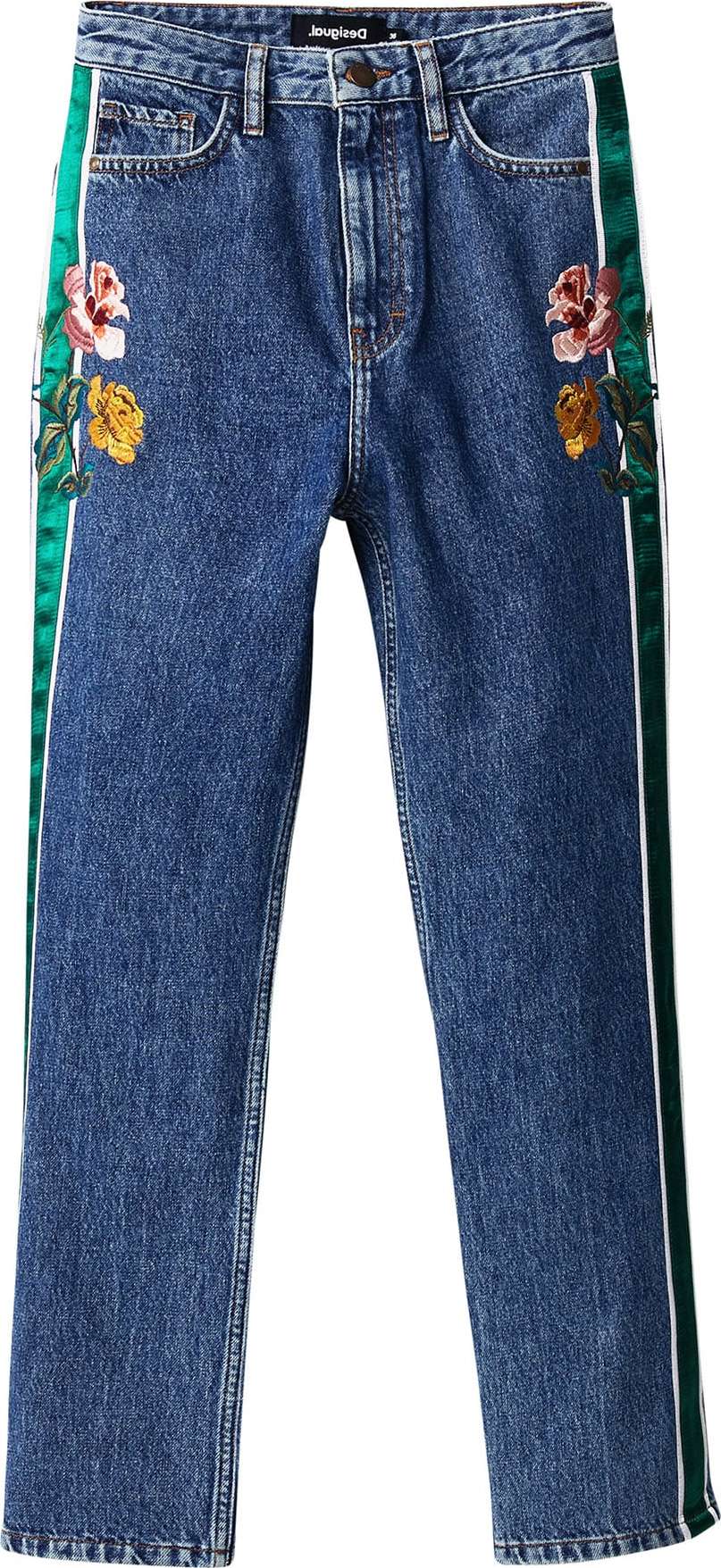 Desigual Džíny 'ALEJANDRA' modrá džínovina / oranžová / růže / nefritová