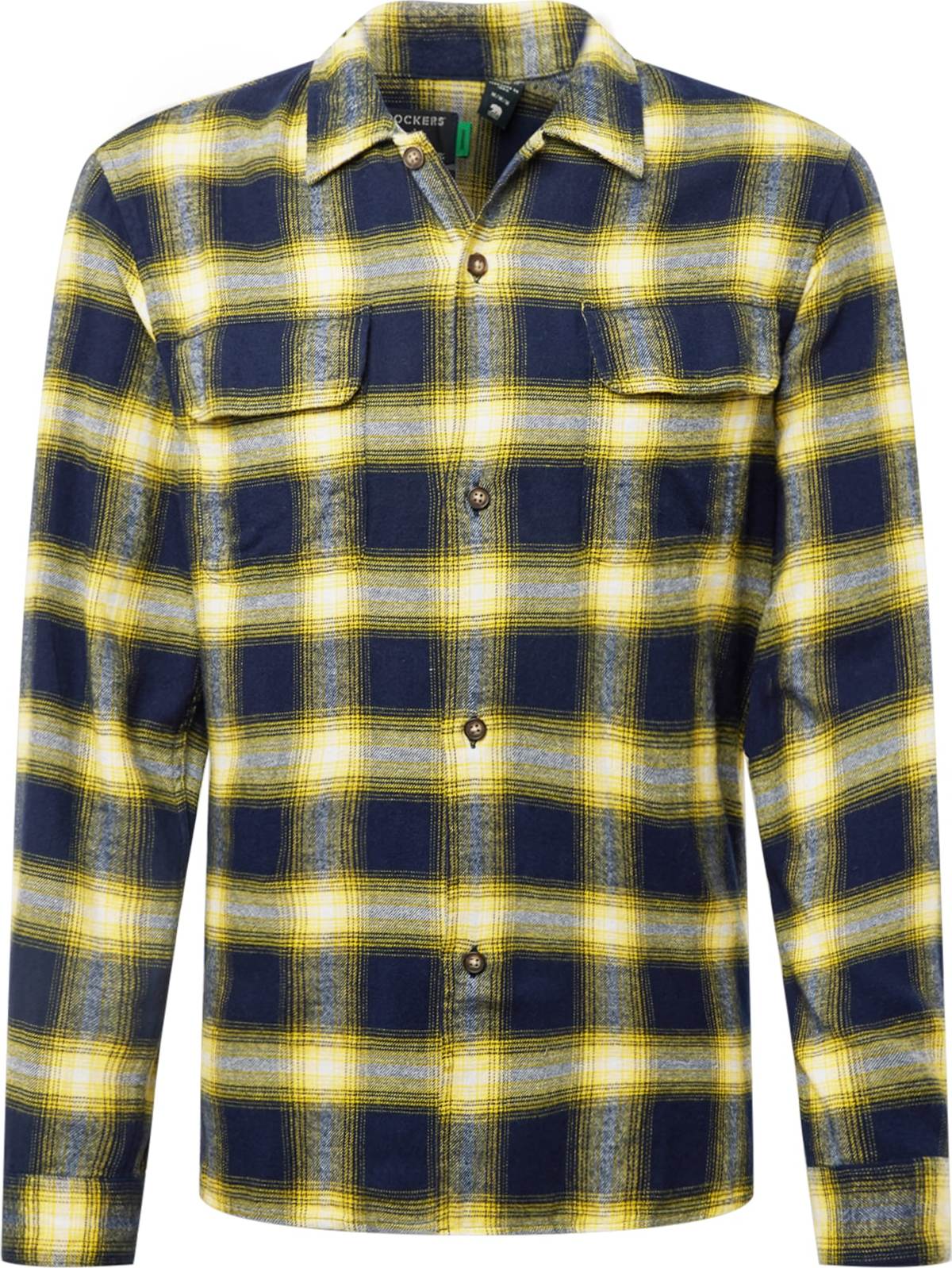 Dockers Košile 'CAMP' tmavě modrá / bílá / žlutá