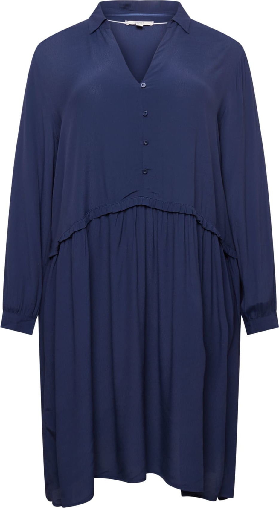 Esprit Curves Košilové šaty námořnická modř