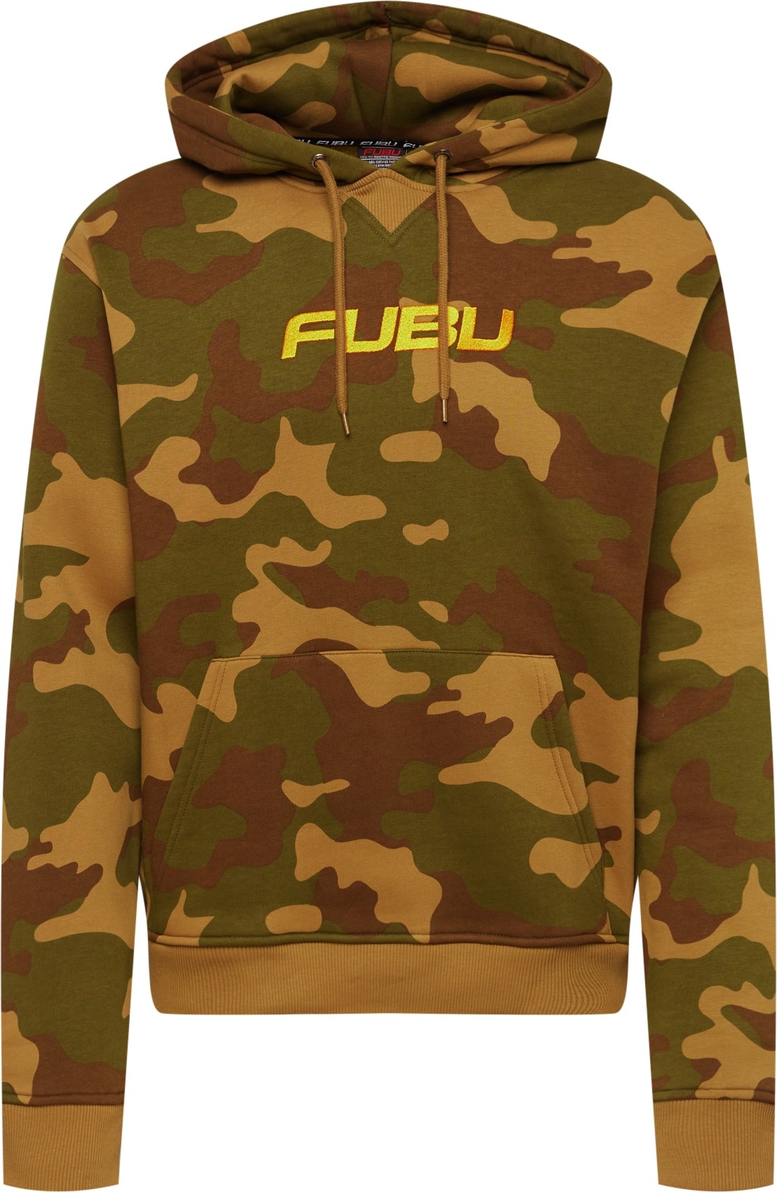 FUBU Mikina olivová / hnědá / kiwi