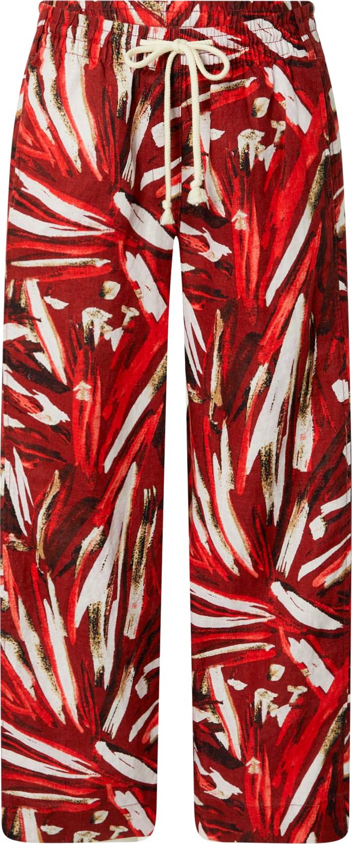 GERRY WEBER Kalhoty červená / bílá / tmavě šedá