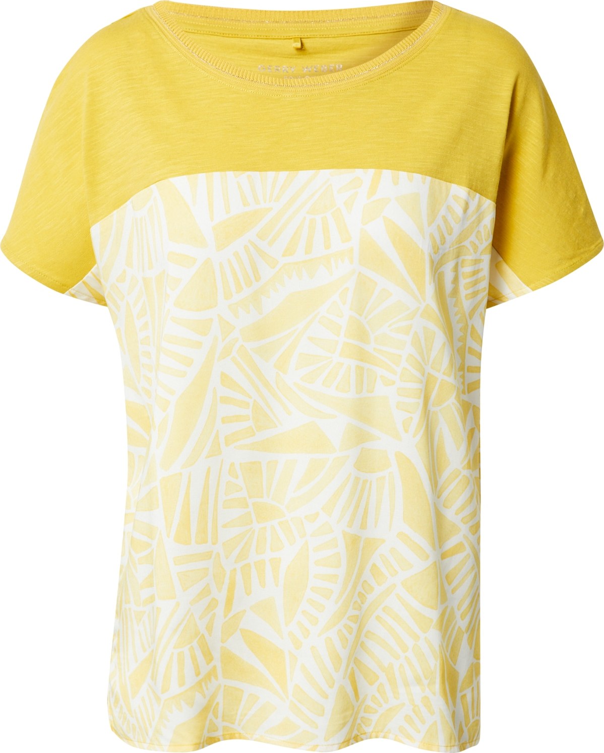 GERRY WEBER Tričko žlutá / bílá