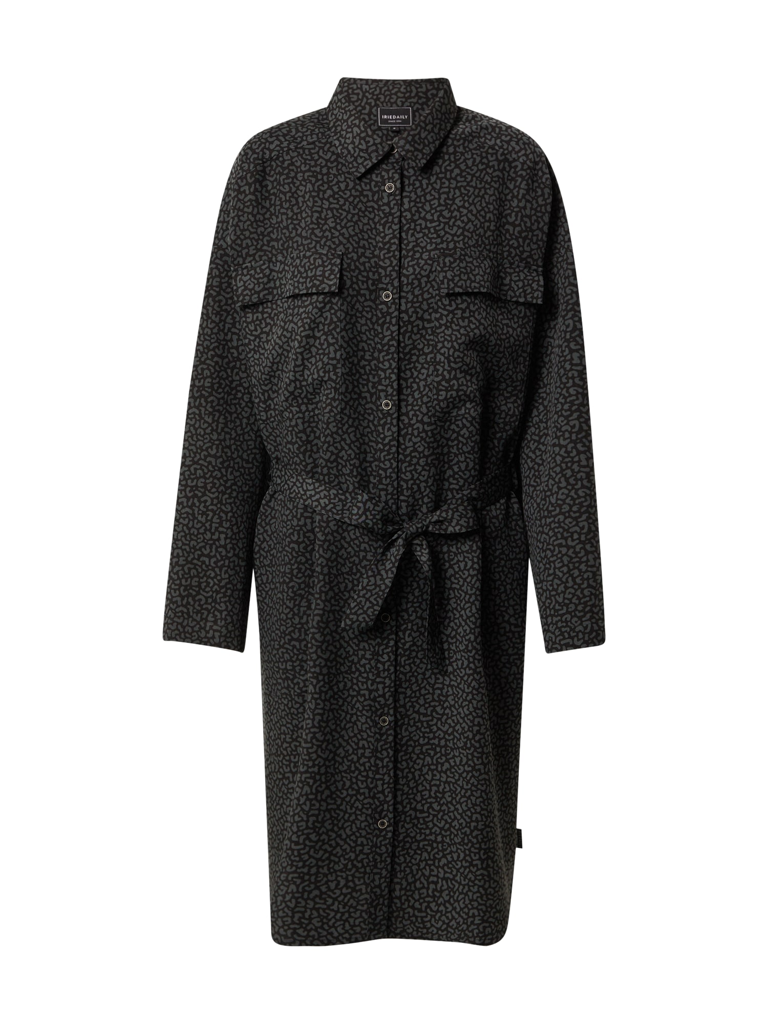 Iriedaily Košilové šaty 'Civic' antracitová / černá