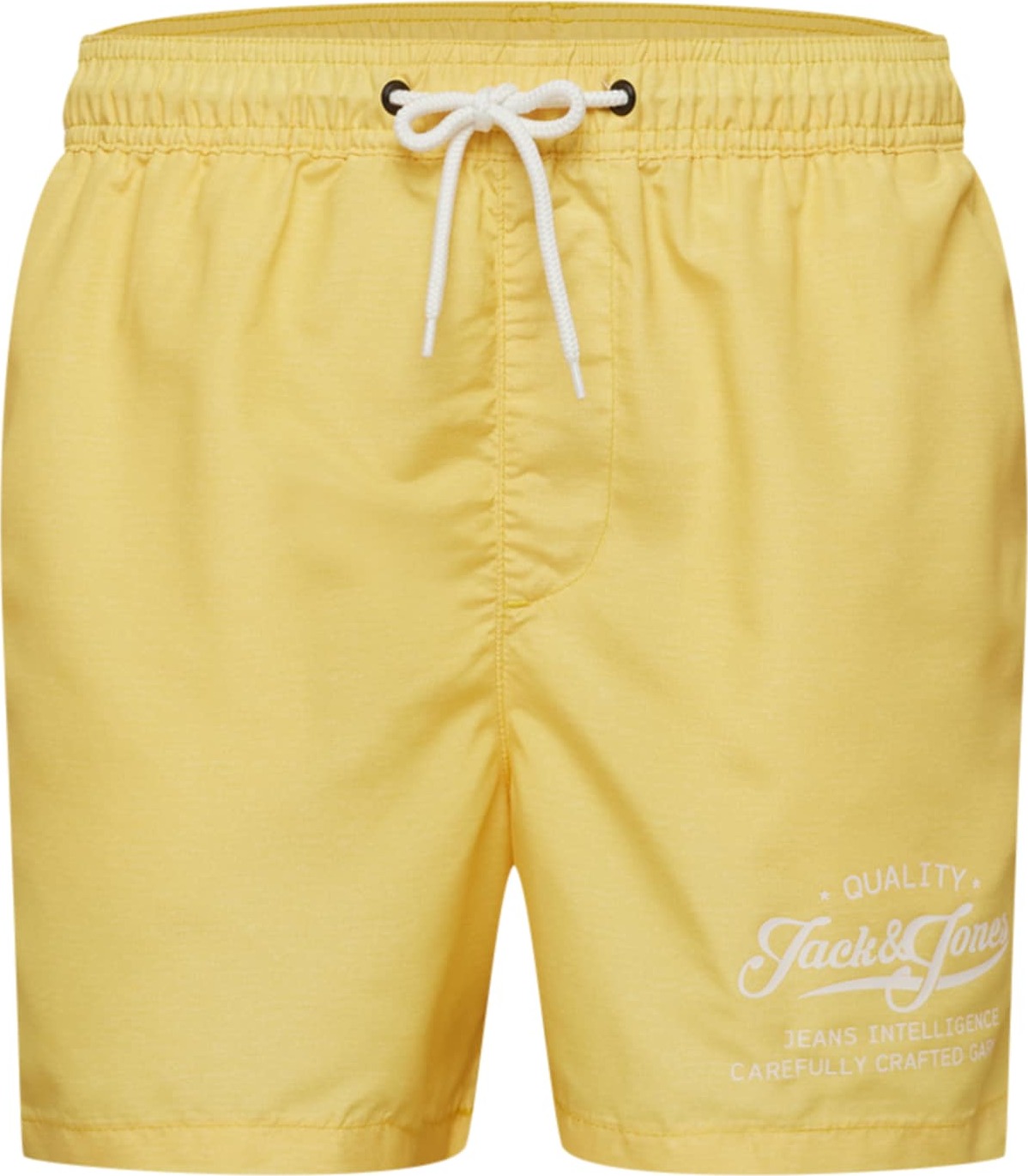 JACK & JONES Plavecké šortky 'MALIBU' světle žlutá / bílá
