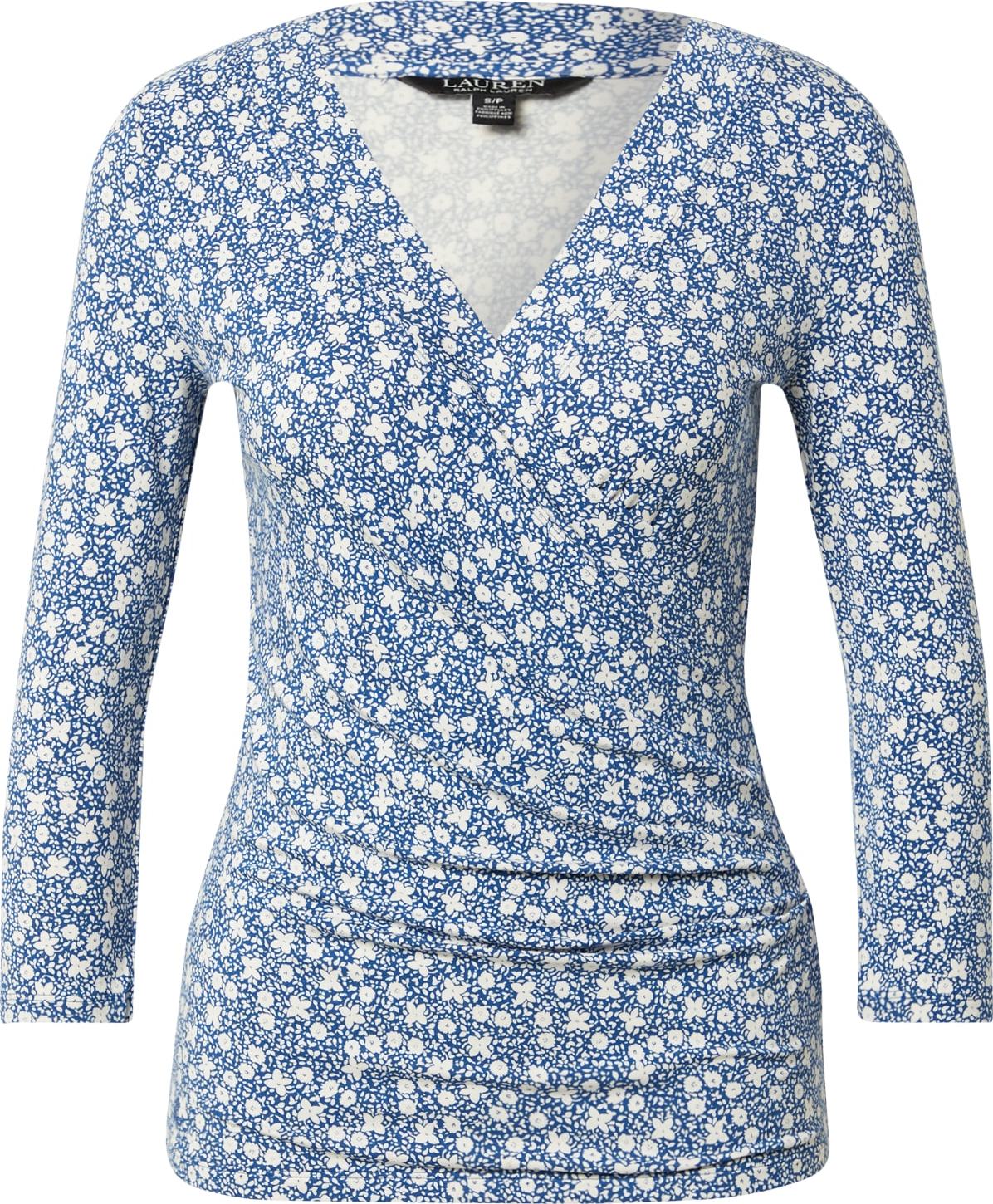 Lauren Ralph Lauren Tričko 'ALAYJA' krémová / kouřově modrá