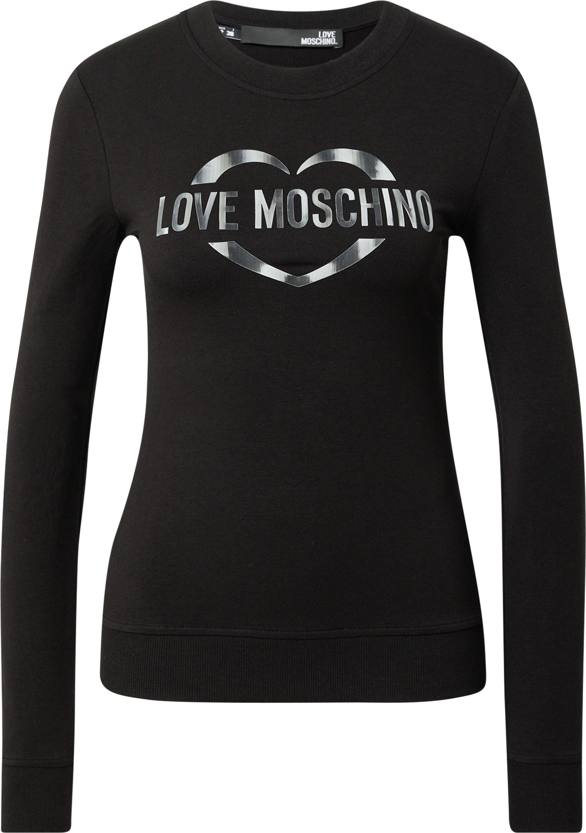 Love Moschino Mikina černá / antracitová / světle šedá