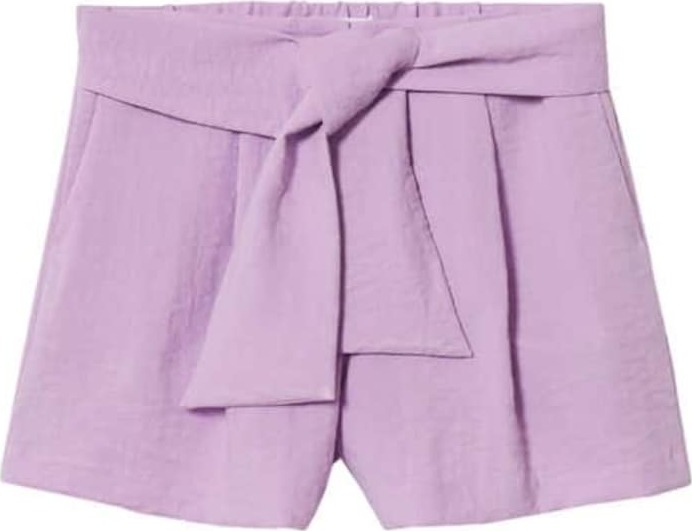 MANGO Kalhoty se sklady v pase ' tomasa' pastelová fialová
