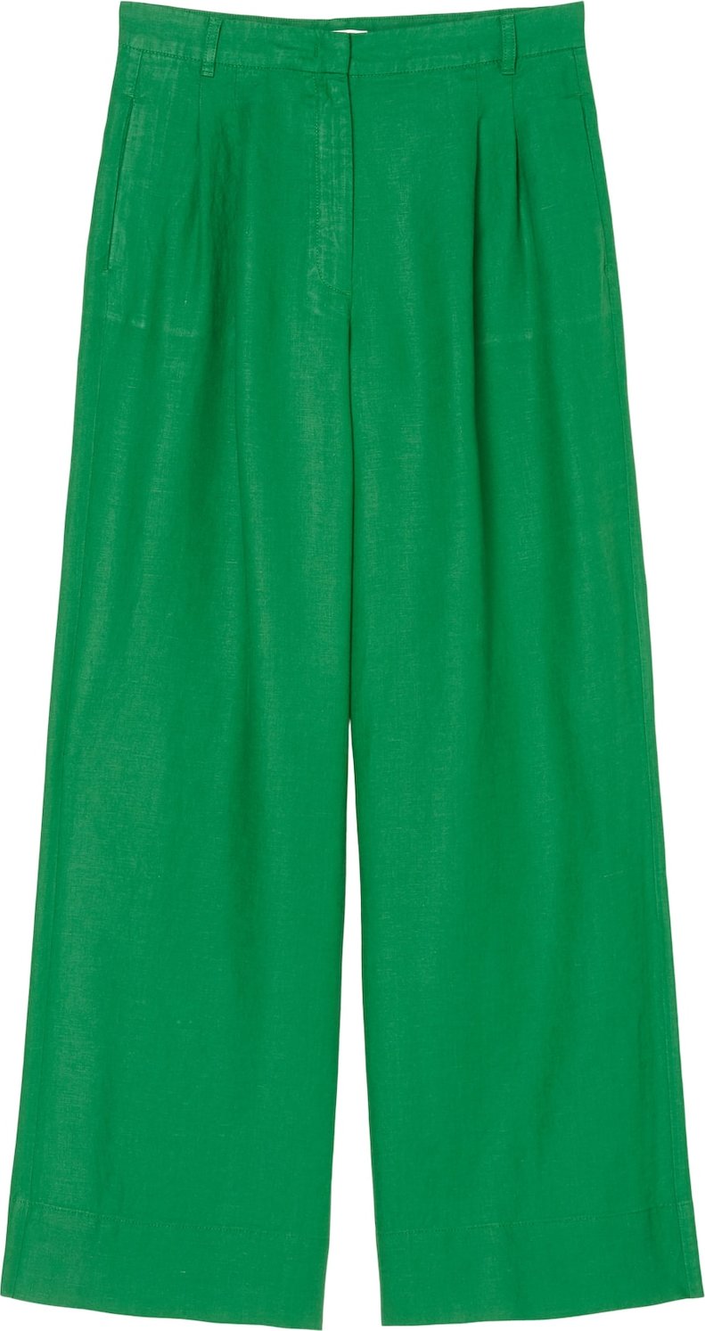Marc O'Polo Kalhoty se sklady v pase zelená