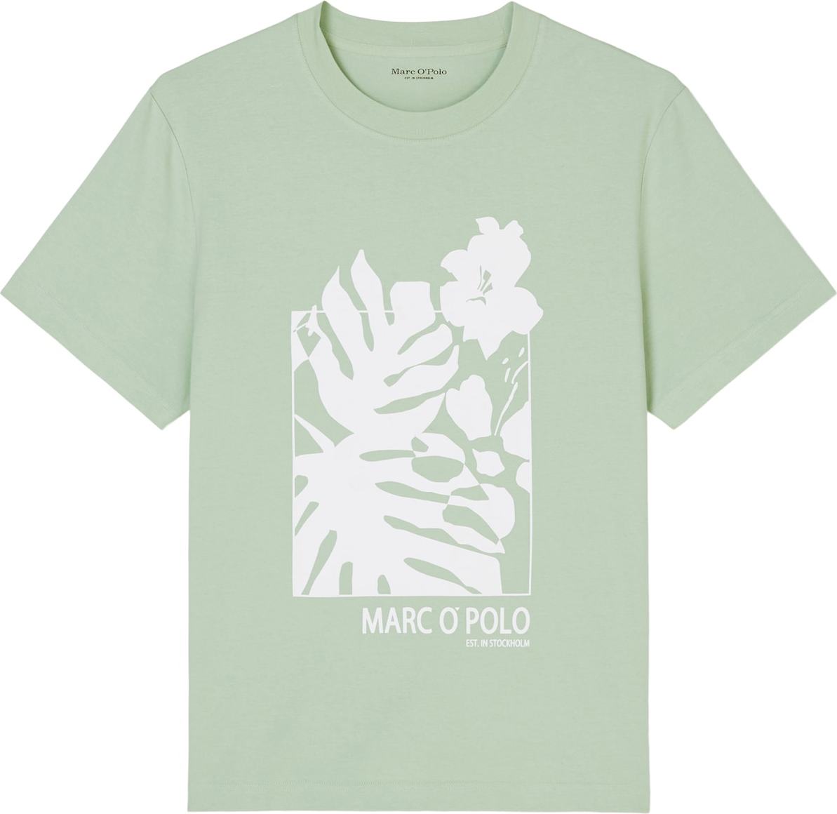 Marc O'Polo Tričko světle zelená / bílá