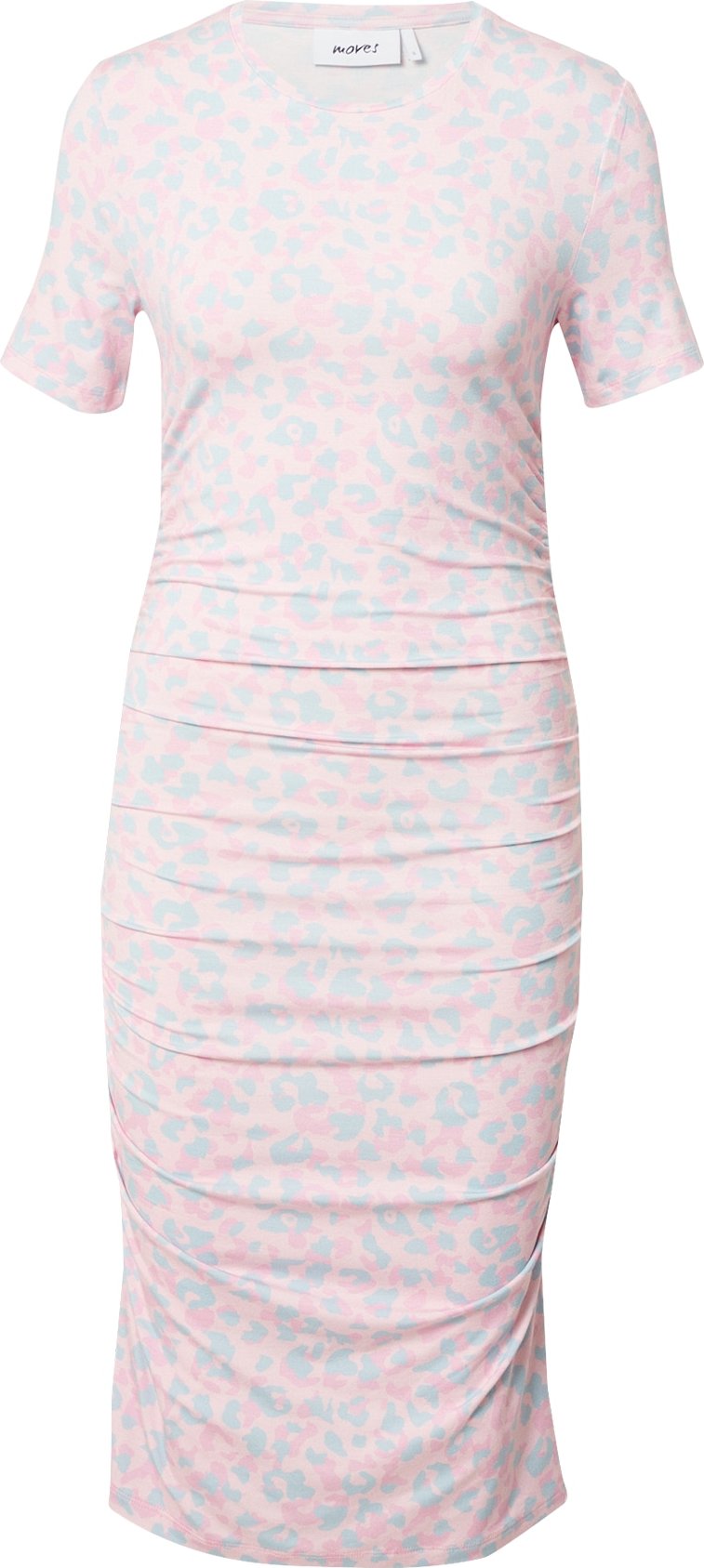 Moves Letní šaty 'Beala' světle růžová / světlemodrá / pastelově růžová