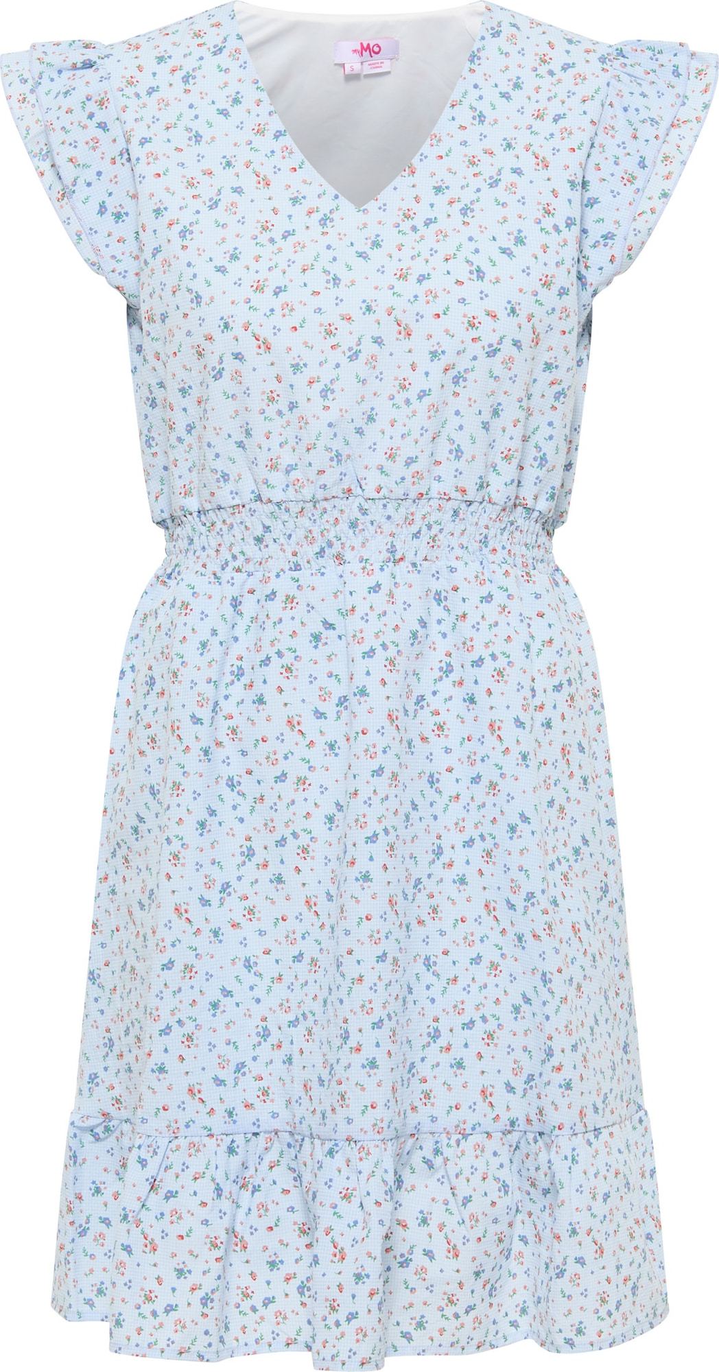 MYMO Letní šaty modrá / světlemodrá / melounová