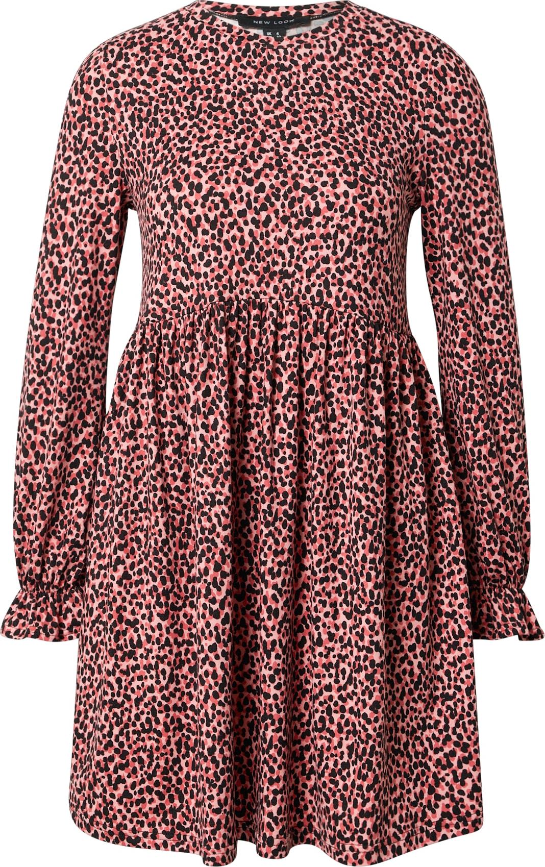 NEW LOOK Šaty pink / růžová / černá