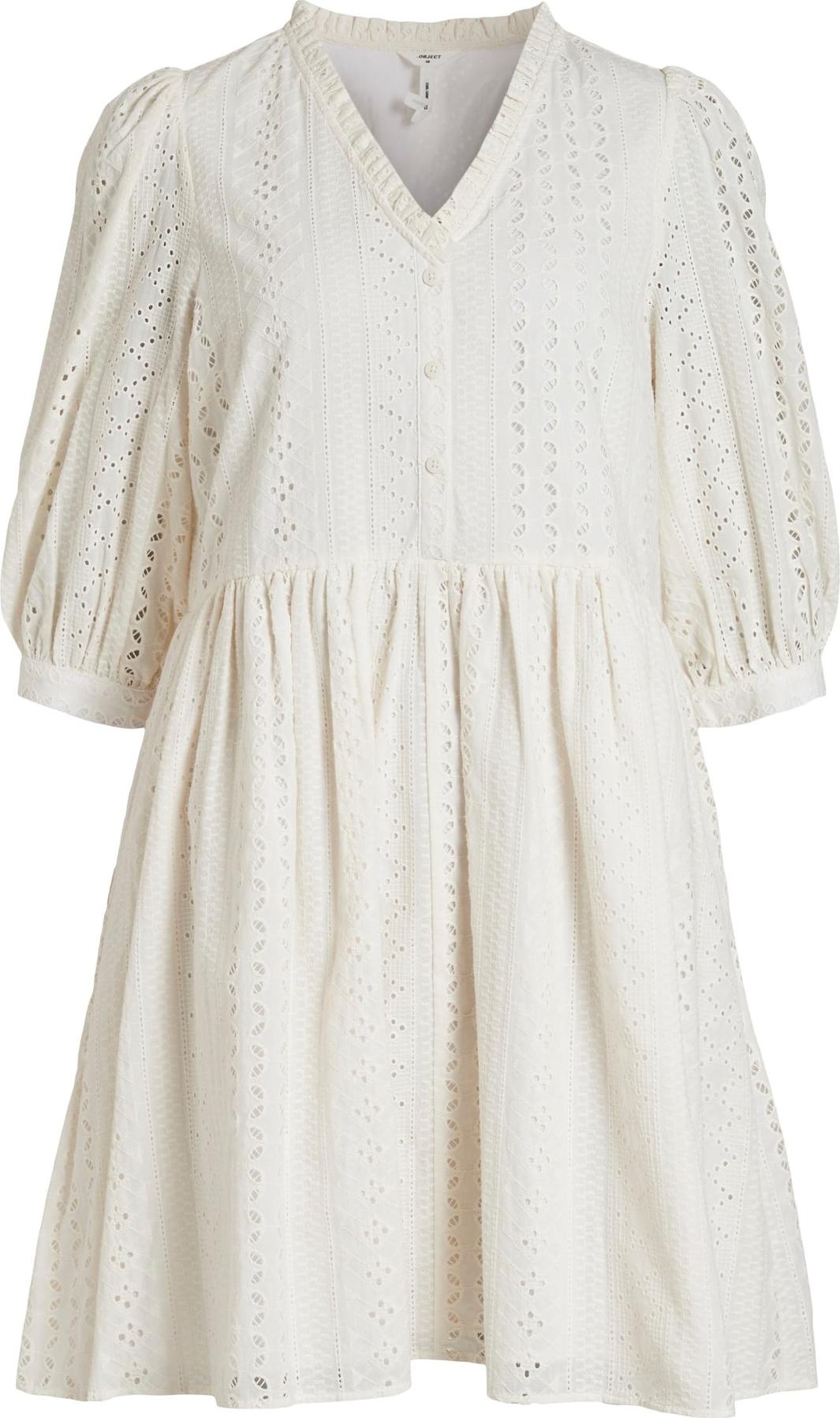 OBJECT Košilové šaty 'Violetta' přírodní bílá