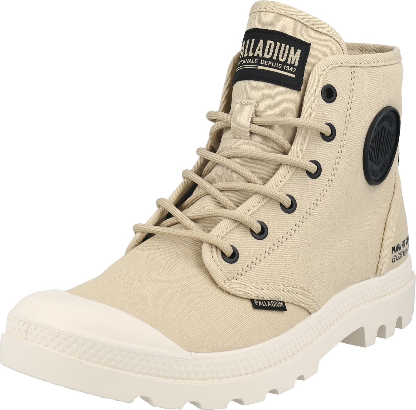 Palladium Šněrovací boty 'PAMPA' béžová / černá / bílá