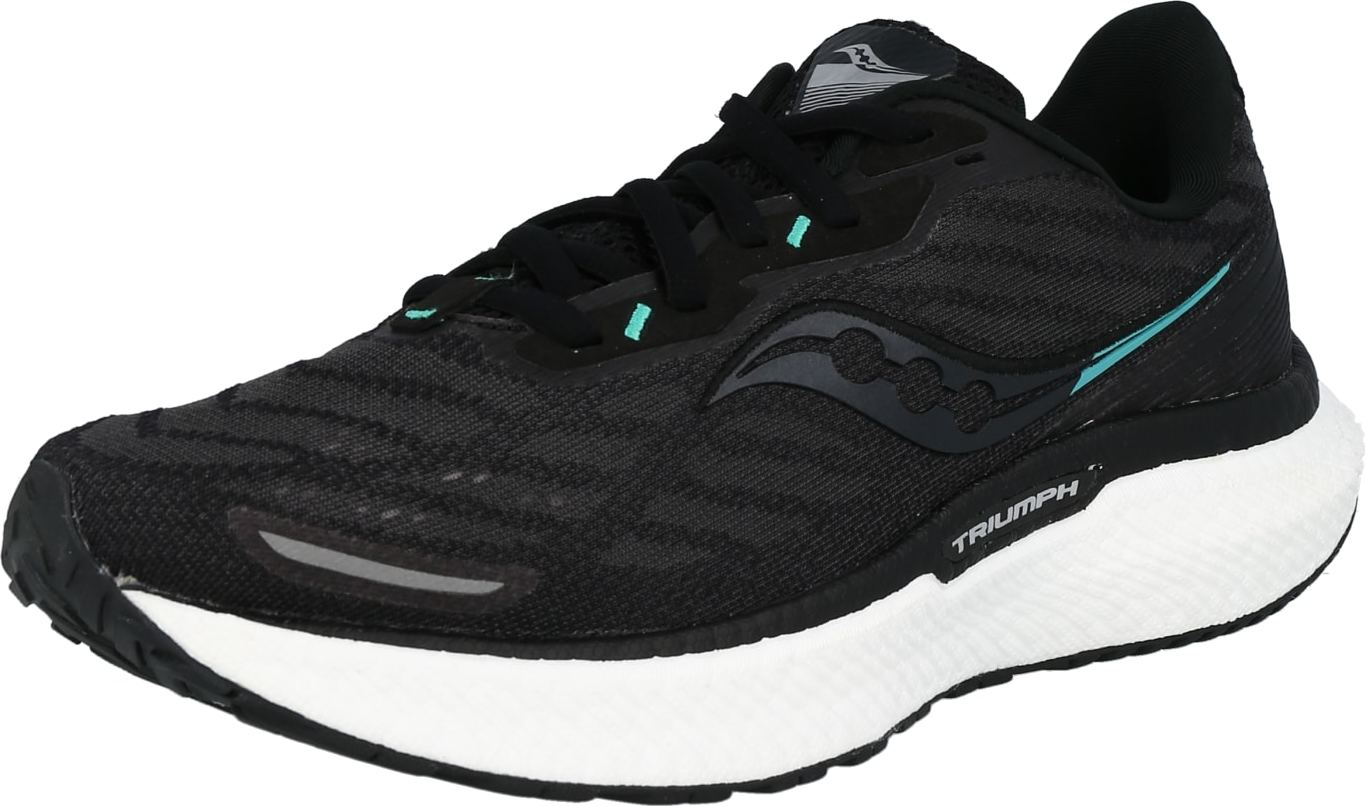saucony Sportovní boty 'Triumph 19' černá / šedá / aqua modrá