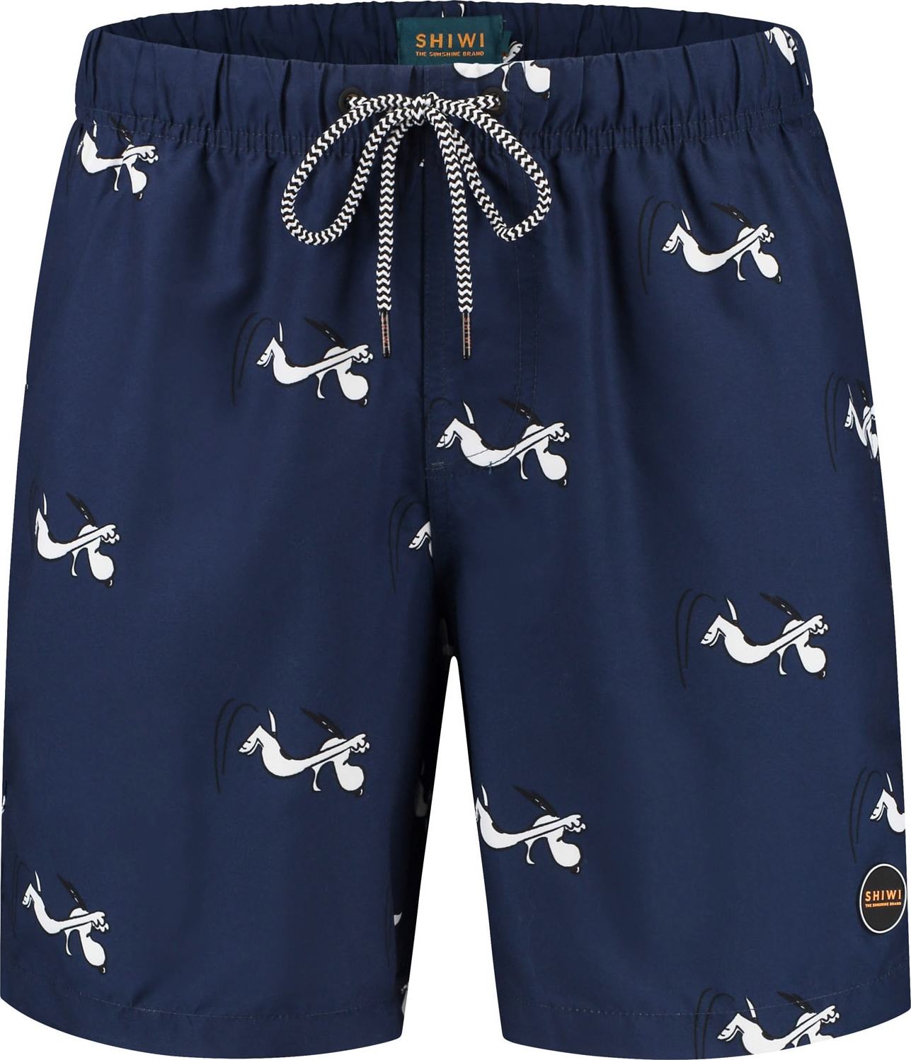 Shiwi Plavecké šortky 'Snoopy Superrr Doggg' tmavě modrá / bílá / černá