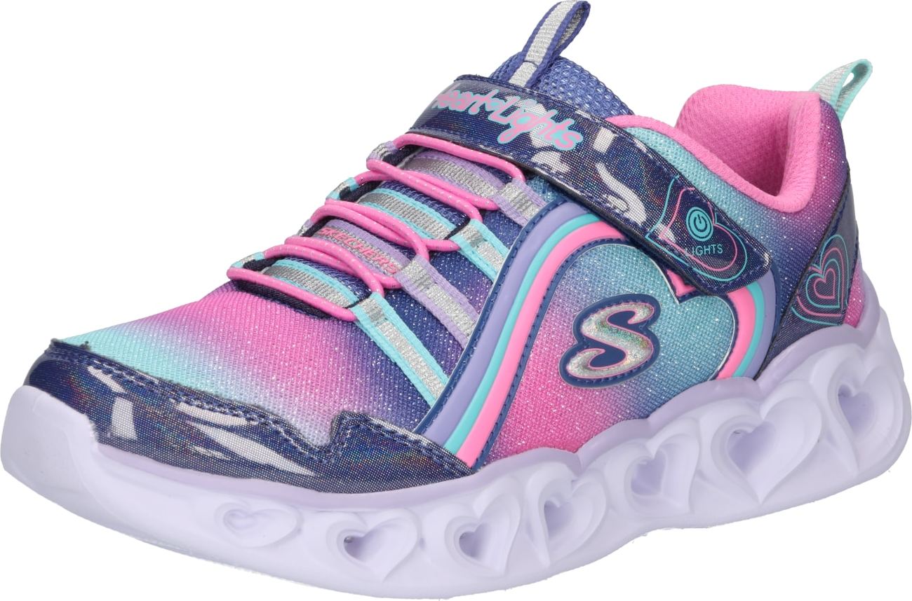 SKECHERS Tenisky chladná modrá / azurová / růžová / šedá / aqua modrá