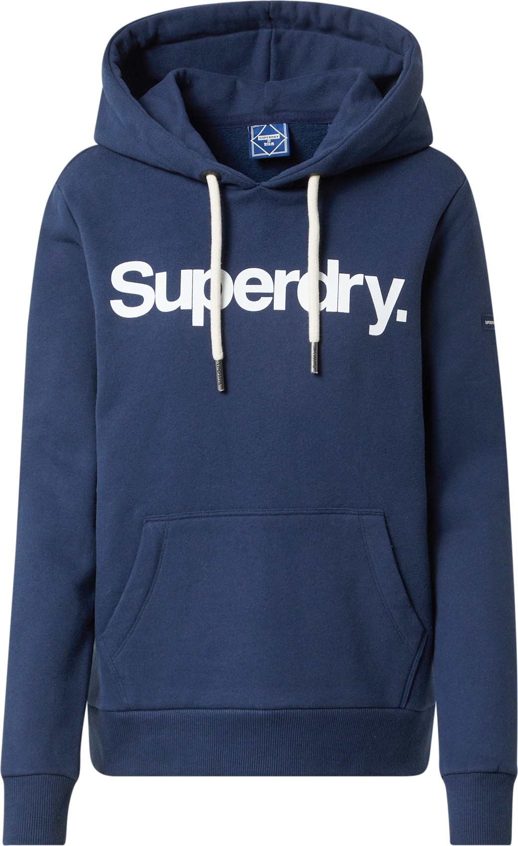 Superdry Mikina bílá / námořnická modř