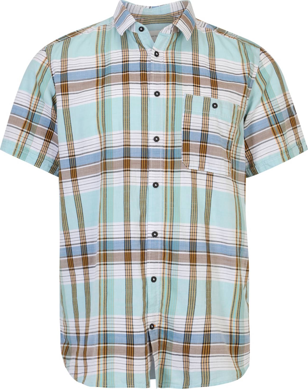 TOM TAILOR Men + Košile bílá / kouřově modrá / mátová / mokka