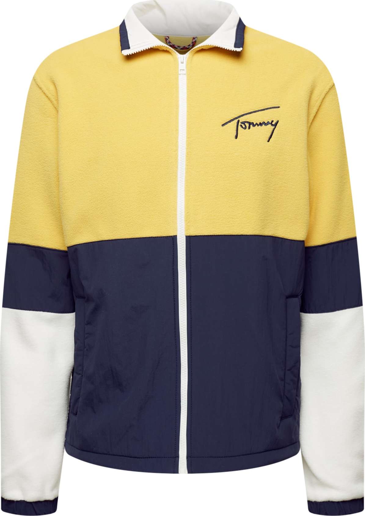 Tommy Jeans Přechodná bunda žlutá / námořnická modř / bílá
