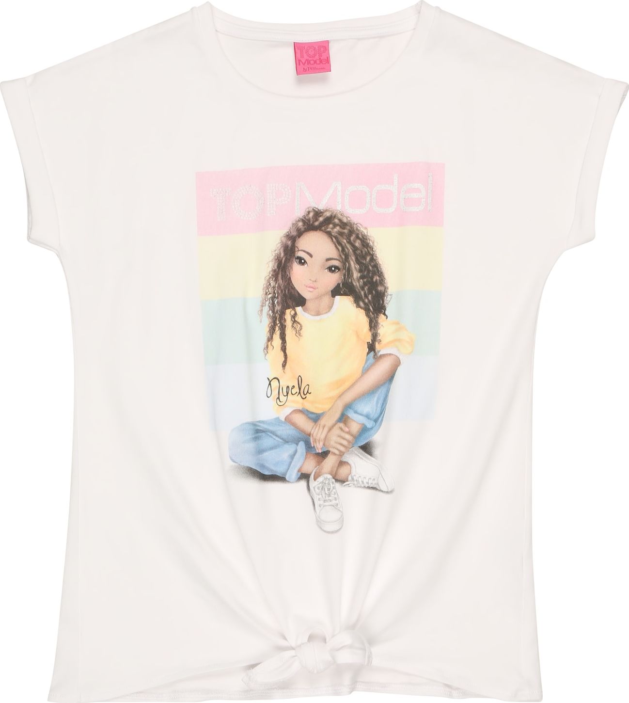 TOP MODEL Tričko 'SINGLE LYCRA' bílá / mix barev