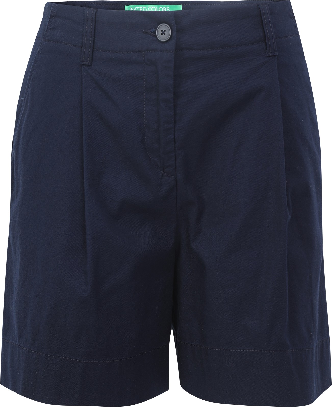 UNITED COLORS OF BENETTON Kalhoty se sklady v pase tmavě modrá