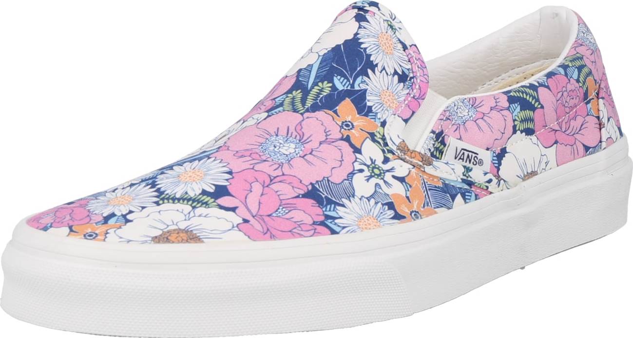 VANS Slip on boty růžová / enciánová modrá / bílá / oranžová